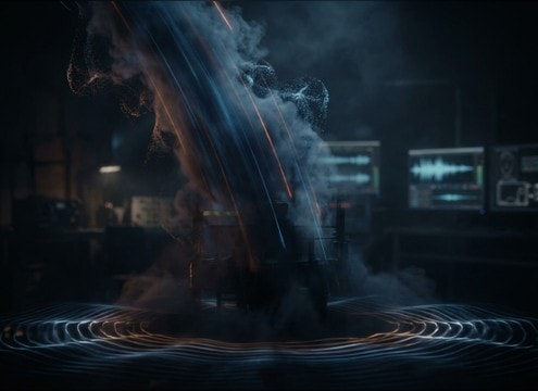 Cinematic transition with a bassy whoosh down
