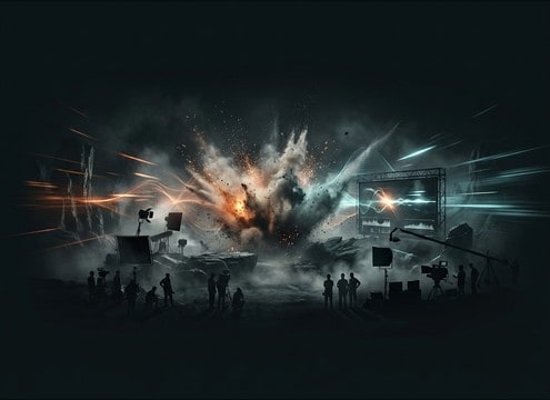 Beat drop impact used on a trailer title card cut