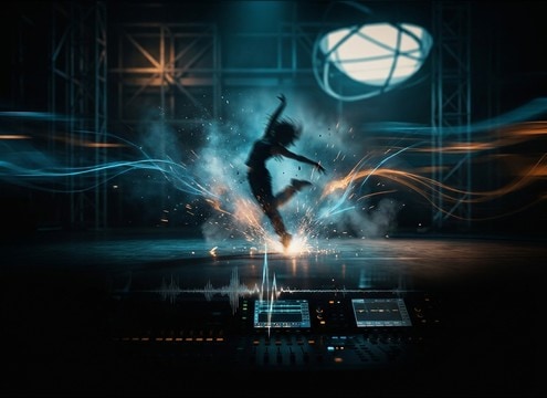 Dance practice video cut aligned to a beat drop accent