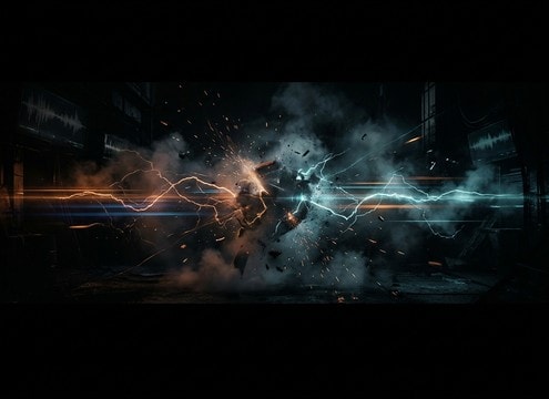 AMV editing timeline with impact beat drop on an action cut
