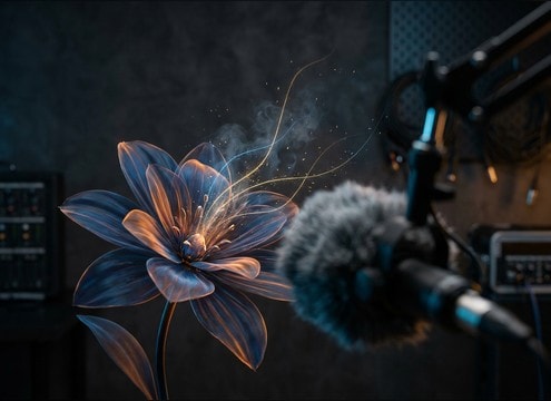 Close bee buzz for macro flower video