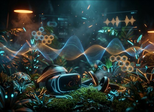 Loopable bee ambience for VR garden scene