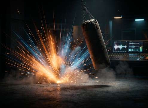 Big impact sound effect timed to a finishing blow