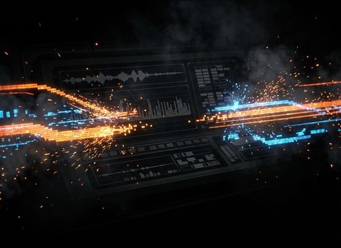 Arcade score HUD with retro bloop SFX