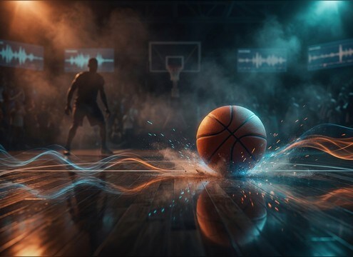 Basketball dribble bounce sound for a sports edit