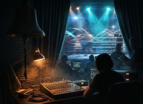 Mobile fitness interval screen using a boxing style bell sound