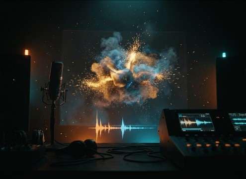 Editor placing a short burp sound effect on a comedy cut