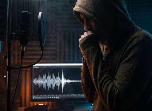 Voice actor script scene using a subtle burp sound effect