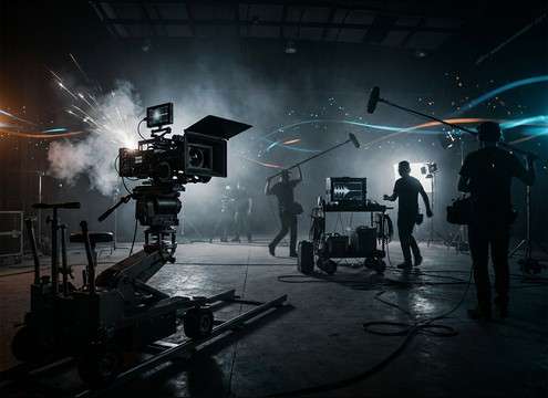 BTS video with added camera shutter foley