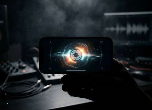 Mobile camera app capture button sound