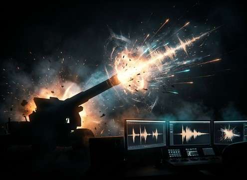 Cinematic cannon boom used as trailer impact hit