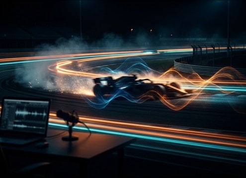 Sporty engine rev blips for racing highlight edits