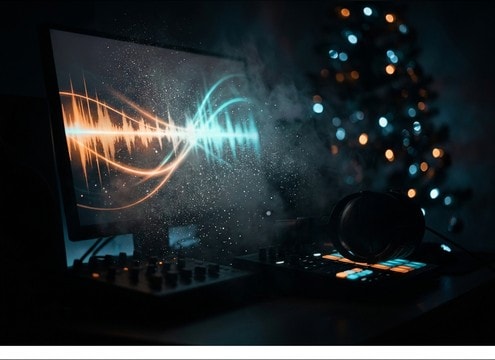 Mobile app using subtle Christmas UI chimes and clicks