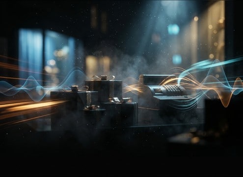 Retail promo video layered with holiday shopping ambience