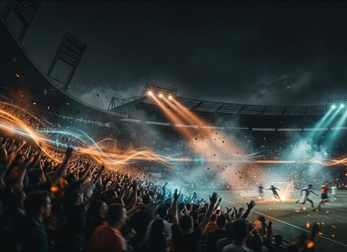 Stadium clapping sound effect for sports highlight