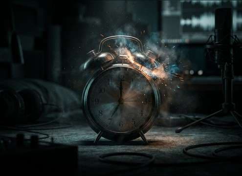 Alarm clock ringing sound effect for a morning wake-up scene