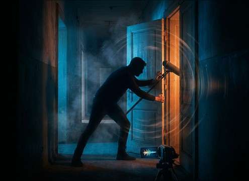 Soft creaky door sound for stealth entry