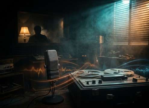 Audio drama session with creepy whisper and distant moan cues