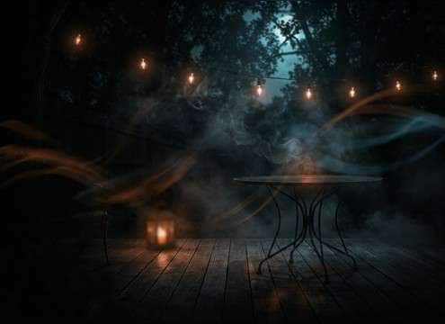 Porch night crickets ambience for a backyard patio video