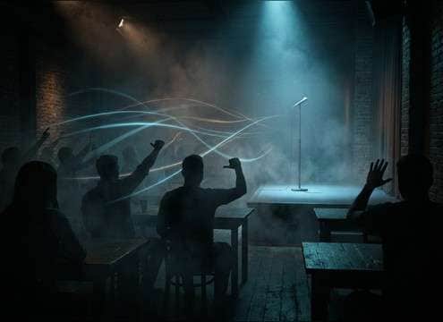 Audience booing SFX for stand-up comedy scene