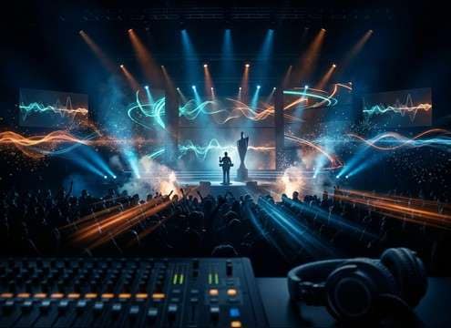Broadcast crowd booing clip for awards show announcement