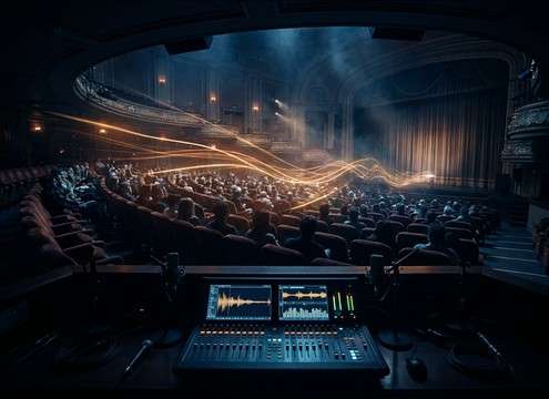 Theater audience crowd reaction sound effect
