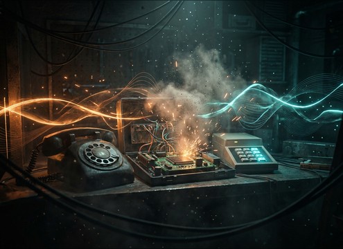 Modem connect sound effect used in an escape room phone puzzle