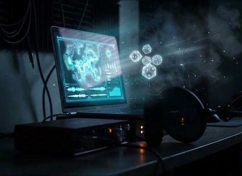 Dice roll audio for a virtual tabletop interface