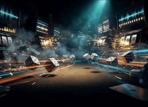 Dice roll sequence SFX for a casino mini game