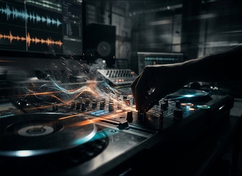 DJ scratch sound effect used as a hip hop tag intro