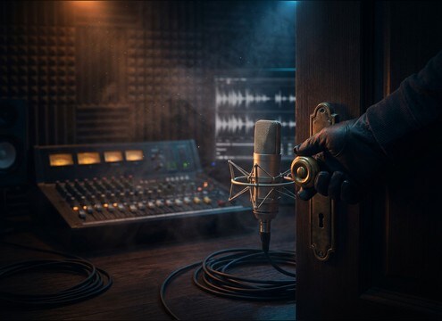 Close-up door latch click ASMR style sound