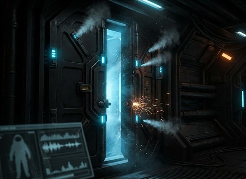 Sci-fi airlock door cycle sound effect