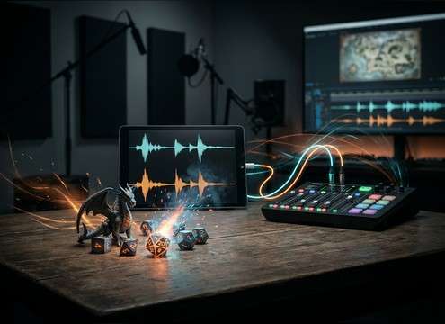 tabletop session using dragon stinger sound effects