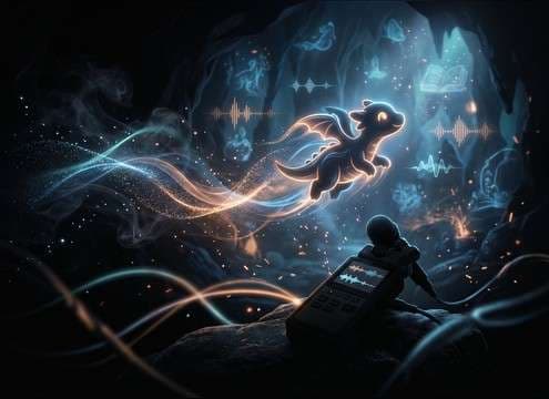 children storybook app playing a gentle dragon sound