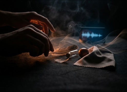Close-mic ASMR style key drop sound