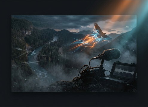 Eagle call sound effect for wildlife documentary aerial shots