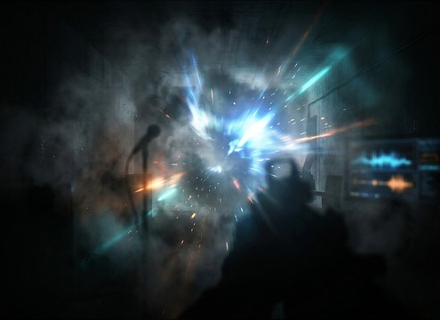 Flashbang aftermath scene with ears ringing sound effect