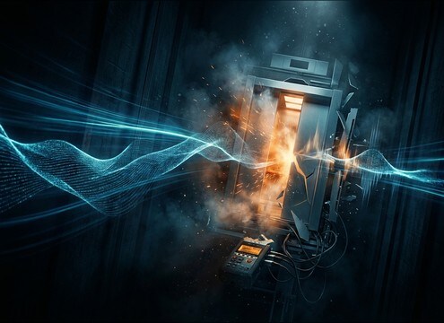 Audio drama script with elevator scene cue