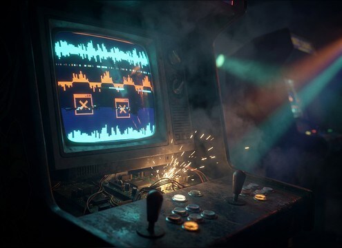8-bit err blip for a retro arcade menu
