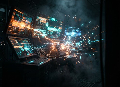 Glitch denial err sound for a sci-fi terminal
