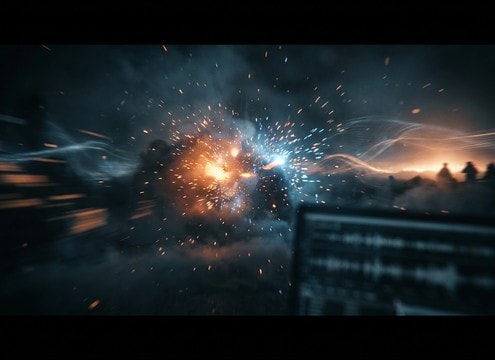 Excited crowd pop sound effect for a trailer button moment