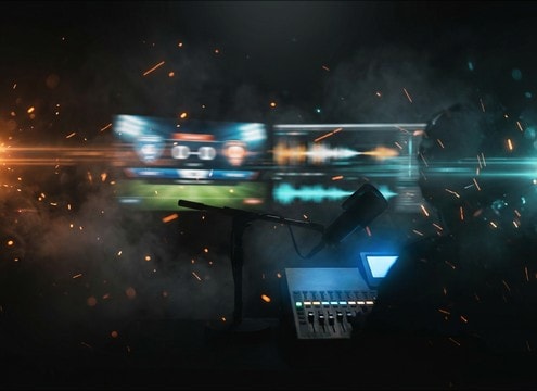 Scoreboard win animation using stadium fanfare sound