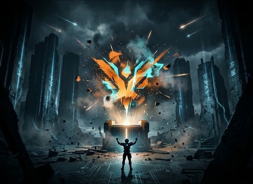 Mobile game victory screen with short fanfare SFX