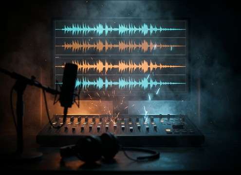 Workout exertion groan audio for fitness montage