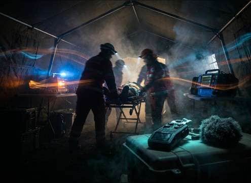 Subtle groan sound for medical rescue scene