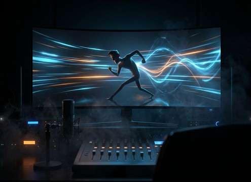 Character effort groan sound effect for animation sync
