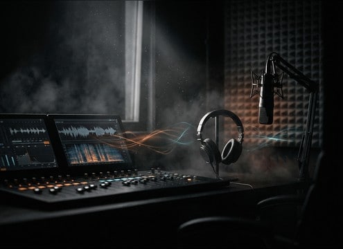 Female vocal foley reactions for audio drama scenes