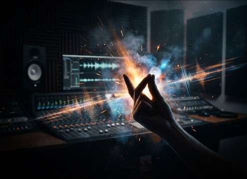 Finger snap punctuating a comedic edit