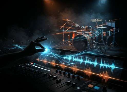 Finger snaps layered into a music beat arrangement