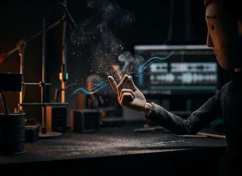 Finger snap accent used in stop-motion timing